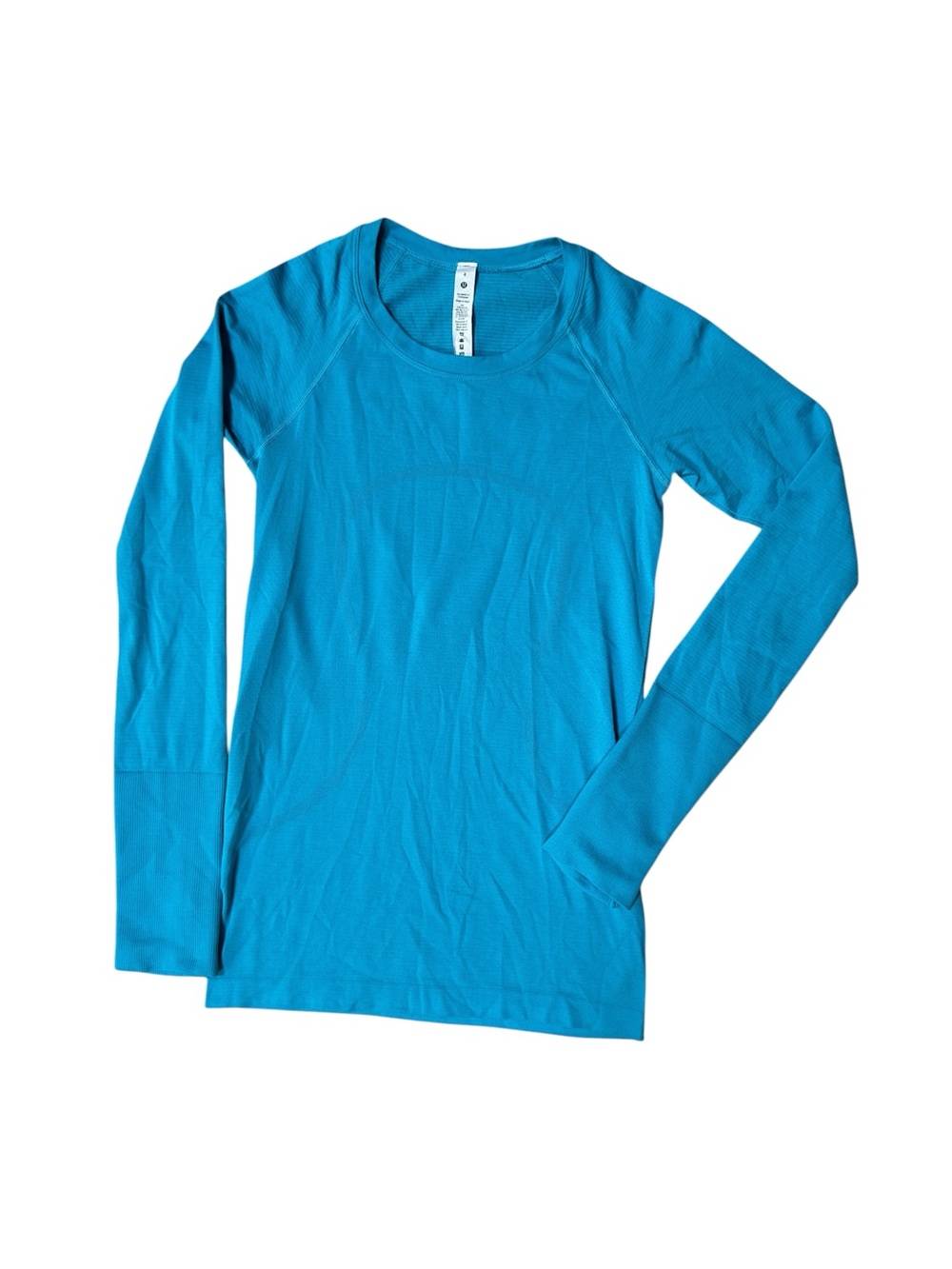 Lululemon Swiftly Tech Long Sleeve 2.0 Turquoise Tide Size 4 - Picture 3 of 6